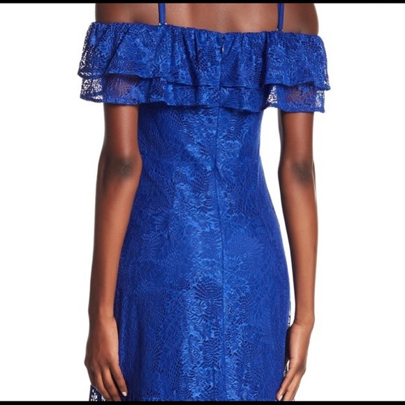 💖 KENSIE OFF THE SHOULDER RUFFLE LACE DRESS - Picture 2 of 6